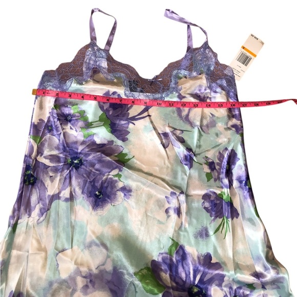 Jones New York Nightgown Floral Satin Midi Romantic Slip Dress size S - Picture 7 of 7